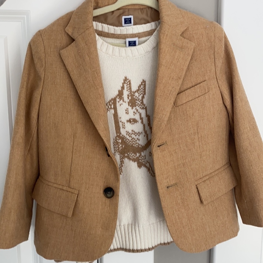 Janie and Jack sweater and Sport Coat set